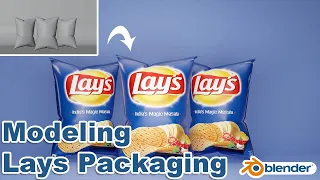 Modeling Lays Packaging in Blender 2.91 Physics simulation