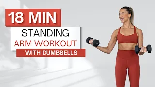 18 min STANDING ARM WORKOUT | With Dumbbells | Upper Body | No Pushups