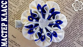 Hairpin Kanzashi / Spiral petals ✄ Anastasia Kulikova