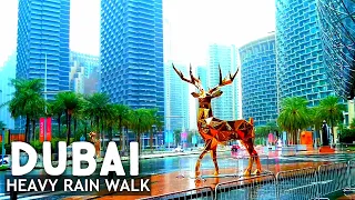 DUBAI Walking in the Rain |4K| Downtown Dubai Morning 🌧 Walk 27/12/2022 🇦🇪