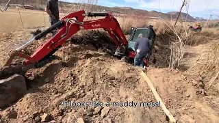 Excavator Recovery Trapped In An Irrigation Pond@Goobsfabshop