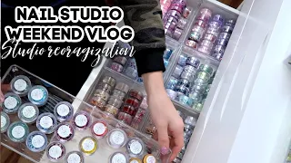 NAIL STUDIO WEEKEND VLOG - NAIL PRODUCT ORGANIZING #06