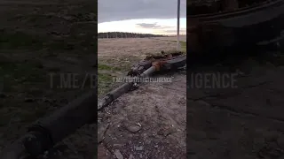 Aftermath of a Russian T72B3 Tank After a Rendezvous with a FGM-148 Javelin in the Donbass Region