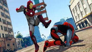 GTA 5 - Iron Man Vs Spider-Man Ends Of The Earth - Fire Match - GTA 5 Epic Ragdolls And Fails #130