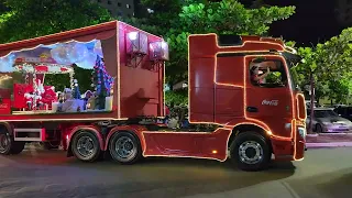 Caravana de Natal Caminhões Coca-Cola em Americana-SP 2022