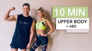 10 MIN UPPER BODY + ABS - for arms, chest and core with DJ Joel Corry / No Equipment I Pamela Reif