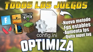 CONFIG UNIVERSAL v2 PARA OPTIMIZAR (todos los juegos) SIN PROGRAMAS CONFIG.INI 👉2023