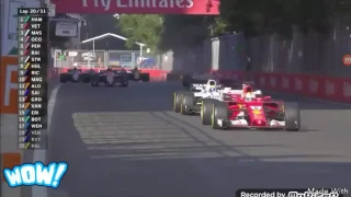 Ocon & Perez crash, Baku 2017