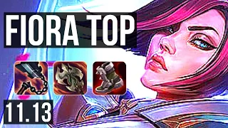 FIORA vs WARWICK (TOP) | 80% winrate, 7 solo kills, Dominating | KR Master | v11.13