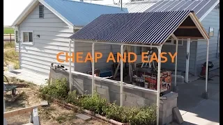 Cheap tubular carport frame into 10 x 12 Patio Gazebo (New Info Below Video)