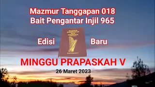 Mazmur Tanggapan Minggu Prapaskah V / 26 Maret 2023