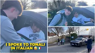 Sandro Tonali SIGNED my Shirt as we Spoke in ITALIAN! Training Ground Vlog