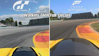 Gran Turismo 7 Vs FM 2023 Comparison Watkins Glen International Speedway - Graphics & Replay