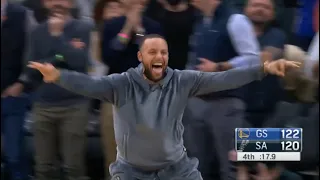 CRAZY ENDING! Final Minute of Warriors vs Spurs! Clutch Buckets!!!