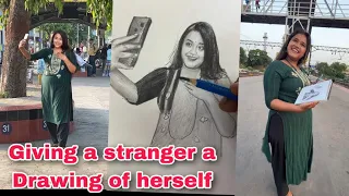 Stranger drawing prank with dancing girl 😂