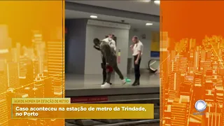 Segurança agride homem em estação de metro