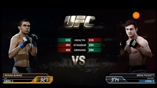 UFC Mobile Renan Barao Level 2 VS Brad Pickett Level 3