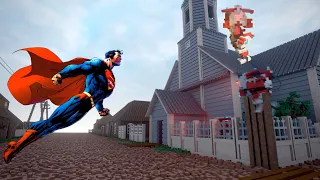 Superman vs Robots in WW1 Village Teardown