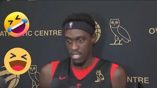 Pascal Siakam exits the interview in a funny way