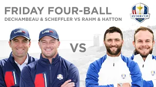 Scottie Scheffler & Bryson DeChambeau tie with John Rahm & Tyrrell Hatton | Four-ball 2020 Ryder Cup