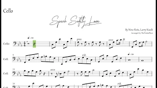 Speak Softly Love   Arranged for String Quartet  Cello Accompaniment