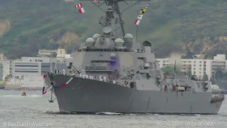 Brand new USS Lenah Sutcliffe Higbee (DDG-123) Homecoming in San Diego
