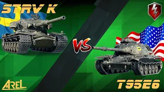 Strv K vs T95E6 / WoT Blitz / quick comparison and gameplay