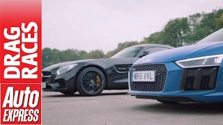 Mercedes-AMG GT S vs Audi R8 V10 drag race: German supercars face off!