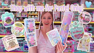 Shop with me for *PASTEL ONLY* Mystery Toys Challenge!!😍🌸🛼🍯🩵 *EXTREME!!🫢* | Rhia Official♡