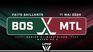 Séries éliminatoires de la LPHF : Boston c. Montréal (match no 2)