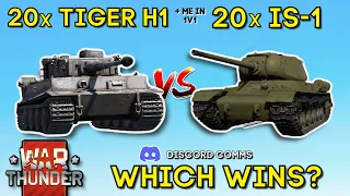 TIGER H1 VS IS-1 - Me in 1v1 + 20v20 - Which is Better? - WAR THUNDER