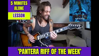 PANTERA 'RIFF OF THE WEEK' | 5 MINUTES ALONE - Bridge Riff LESSON by ATTILA Voros (intermediate)