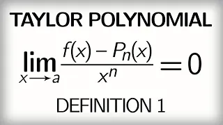 14.3 Taylor polynomials (1) - The definition with the limit
