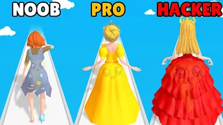 NOOB vs PRO vs HACKER in Princess Run 3D