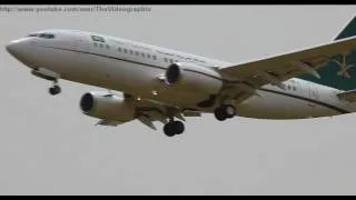 Saudi Arabian Government Boeing 737 BBJ Landing at Delhi Airport