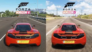 Forza Horizon 5 vs Forza Horizon 4 - McLaren 12C Coupe | Direct Comparison (Sound + Graphics)