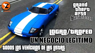 GTA San Andreas: Todos los Vehículos de las Listas de Exportación - Logro/Trofeo Un negocio legítimo