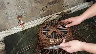 МК подвесное кашпо с оплетенным дном. DIY rattan planters