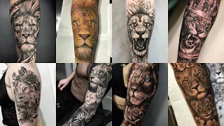 Tatuagens de leão no braço para homens e mulheres para se inspirar