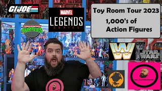 Epic Toy Collection Room Tour 2023 Marvel Legends Star Wars WWE NECA TMNT GI Joe Mezco Mafex Retro