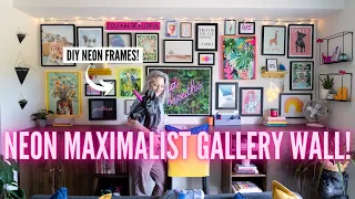 diy neon MAXIMALIST gallery wall makeover! | DIY Danie