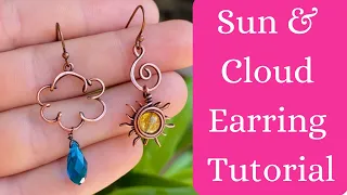 Wire Sun and Cloud Earrings Jewelry Tutorial