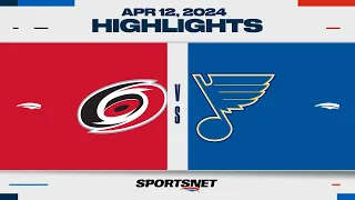 NHL Highlights | Hurricanes vs. Blues - April 12, 2024