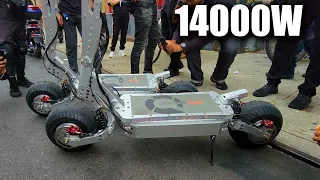 Hunter Quad First in New York City 14000W 4 Motors INSANE Electric Hyper Scooter