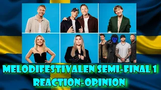 ESC 2024 REACTION: MELODIFESTIVALEN 2024 SWEDEN SEMI-FINAL 1