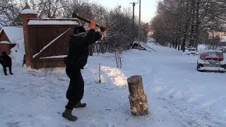 Советский Колун и Fiskars X25. Тесты на Морозе!