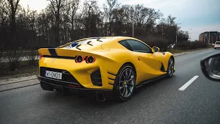 CRAZY SOUND of NEW Ferrari 812 Competizione | Chasing, accelerations & LOUD V12 exhaust sound | WWA