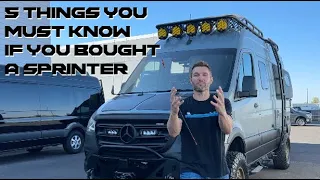 5 Things You Must Know If You Bought A Sprinter Van