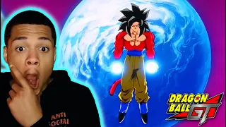 SSJ4 GOKU VS GOLDEN GREAT APE BABY VEGETA!! | Dragon Ball GT REACTION! (Part 1)