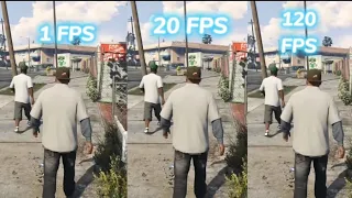 GTA 5 FPS COMPARISON 1 FPS VS 10 FPS VS 30 FPS VS 60 FPS VS 100 FPS @PROGAMERHERE108